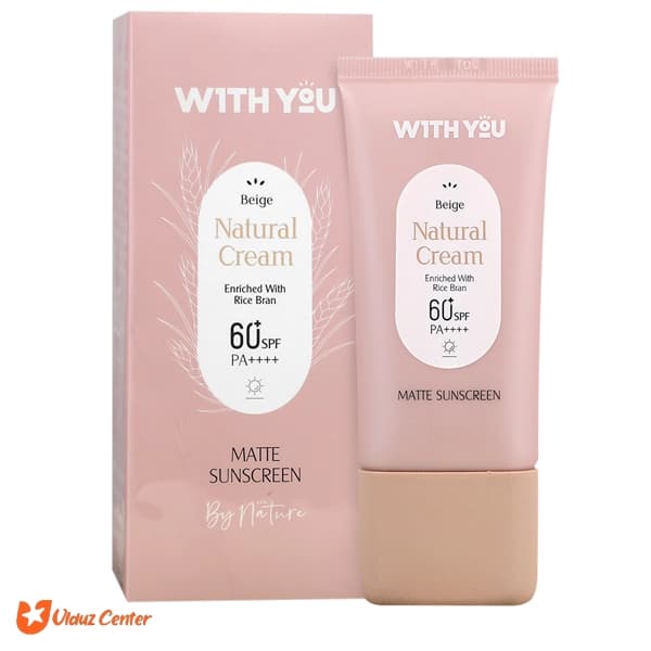 ضدآفتاب کرمی مات بژ بی رنگ SPF 60+ ویت یو 50 میل
