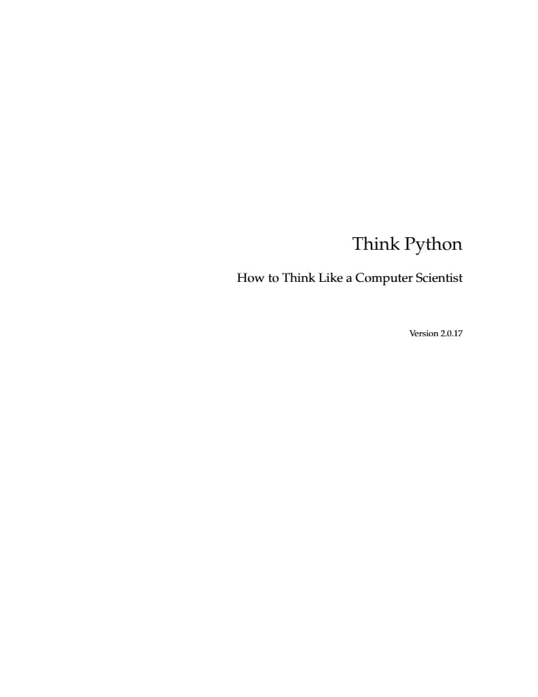 کتاب تفکر پایتونی (Think Python) نسخه انگلیسی PDF | آلن بی داونی