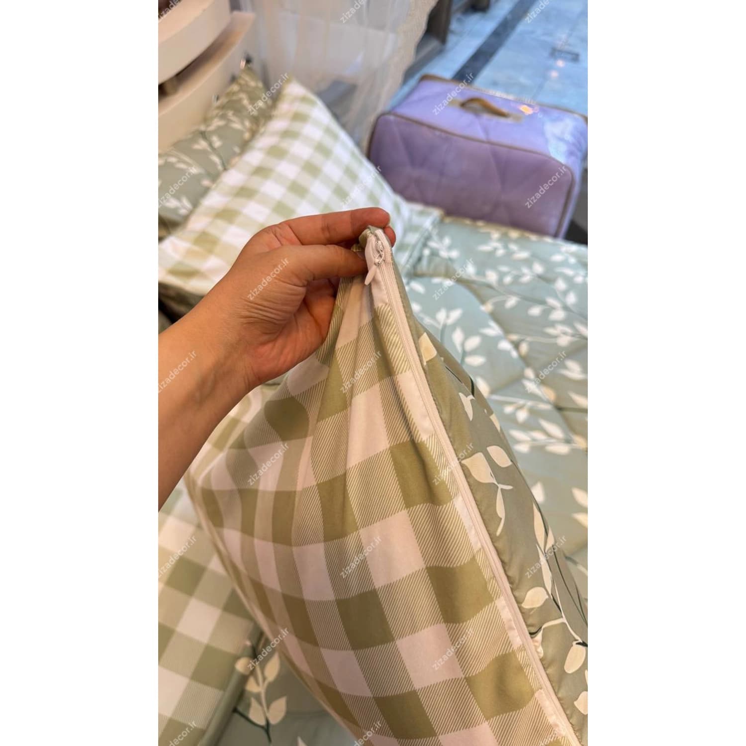 ست روتختی دونفره ۶ تکه میکرو طرح ماچا — تصویر ۳