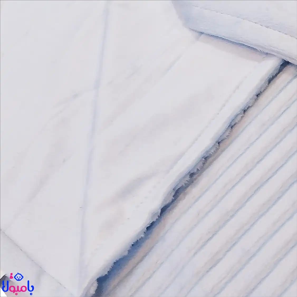 پتو دورپیچ کلاهدار نوزاد آبی ساده آرامیس71*81سانتیمتر — تصویر ۳