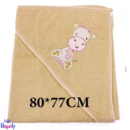 ست حوله 2تیکه نوزادی طرح زرافه 77*80سانتیمتر — تصویر ۳