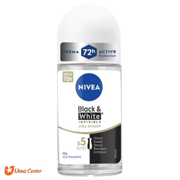 اسپری ضد تعریق بدن نیوا زنانه Black – White silky Smooth 72h حجم 200 میل — تصویر ۲