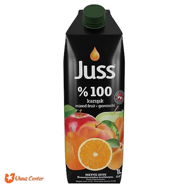 نوشیدنی 100% طبیعی Juss با طعم چند میوه 1 لیتری