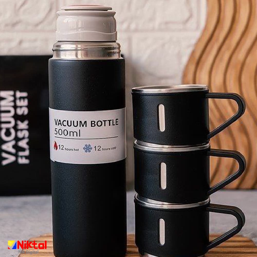فلاسک نیم‌لیتری ۳ کاپ VACUUM | قابلیت گرم نگه داشتن تا 12 ساعت — تصویر ۵