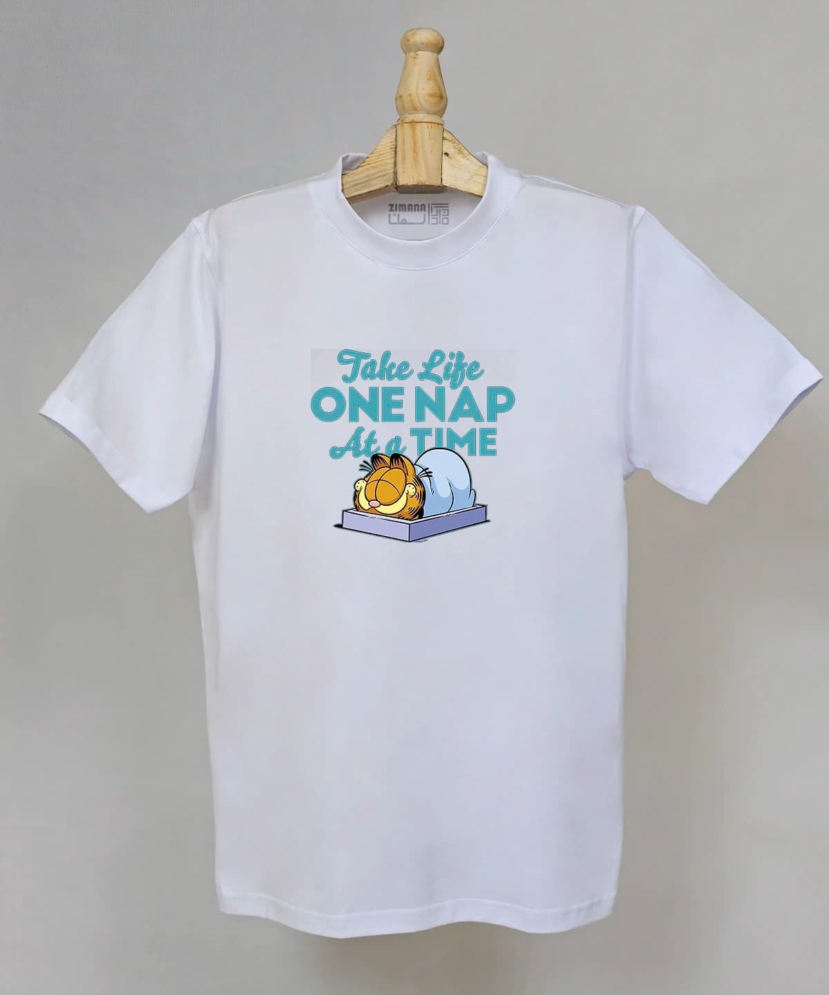 تیشرت مردانه و زنانه گارفیلد طرح Take Life One Nap At A Time