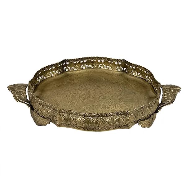 سینی بزرگ 6 گوش 2071 آنتیک — تصویر ۳