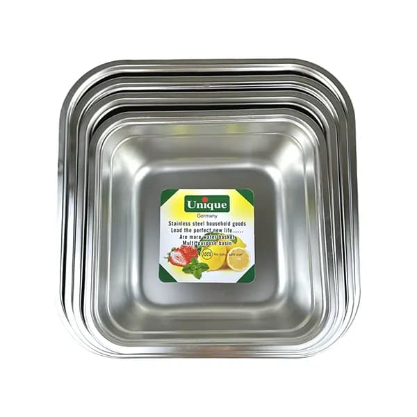 لگن مربع استیل 4 تایی