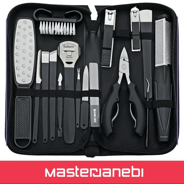 ست ۱۶ کاره مانیکور و پدیکور ناخن‌ پرودو Porodo Manicure & PedicureSet PDLFST8010BK