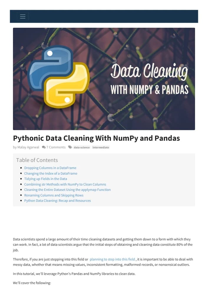 کتاب پاکسازی داده پایتونیک (Pythonic Data Cleaning) نسخه انگلیسی PDF