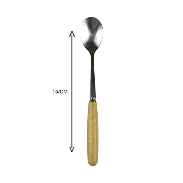 قاشق چای خوری مدل دسته چوبی بسته 6 عددی — تصویر ۵