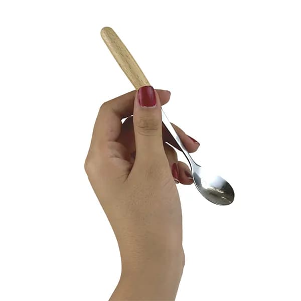 قاشق چای خوری مدل دسته چوبی بسته 6 عددی — تصویر ۲