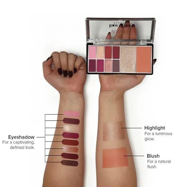 پالت چشم و صورت 10 رنگ سه کاره کارکتر Character Face & Eyes Shadow/Blush Palette(CFE 001) — تصویر ۲
