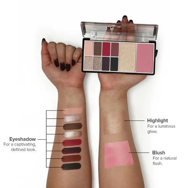 پالت چشم و صورت 10 رنگ سه کاره کارکتر Character Face & Eyes Shadow/Blush Palette(CFE 003) — تصویر ۲