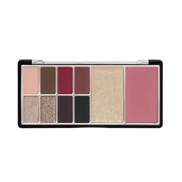پالت چشم و صورت 10 رنگ سه کاره کارکتر Character Face & Eyes Shadow/Blush Palette(CFE 003)