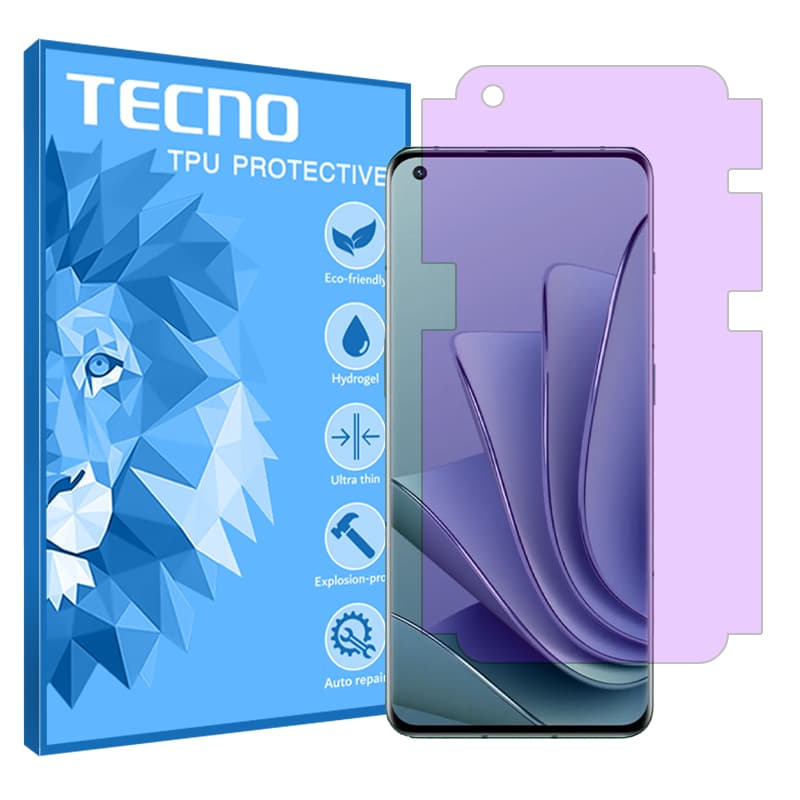 گلس وان پلاس 10 Pro مدل هیدروژلی آنتی پرپل برند تکنو