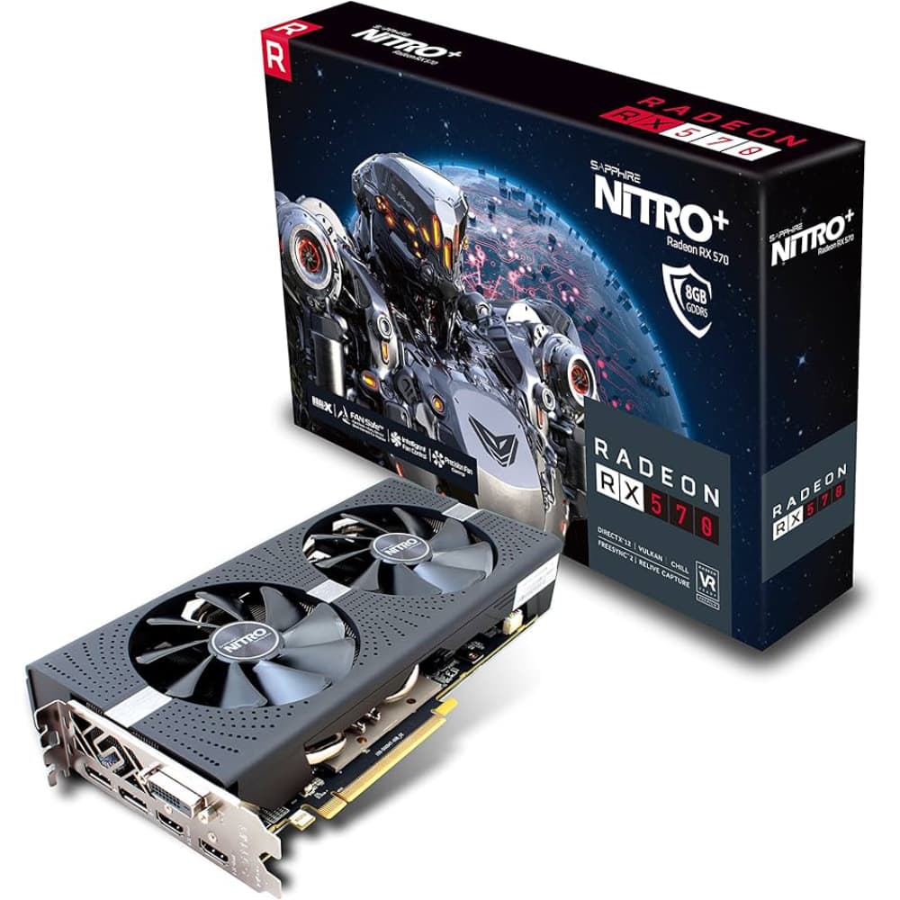 کارت گرافیک سافایر مدل SAPPHIRE NITRO PLUS RX 570 8G کارکرده