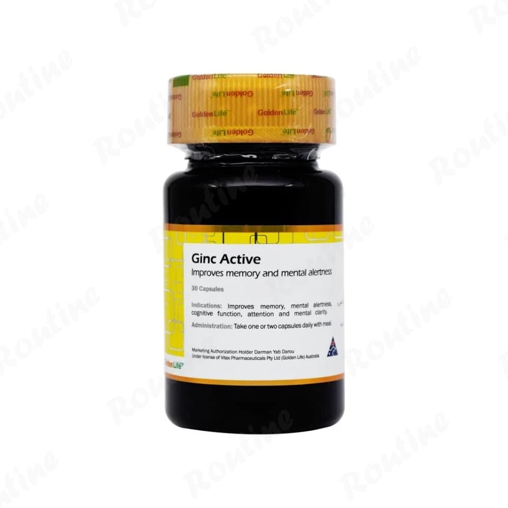 کپسول جینکوبیلوبا جینک‌اکتیو گلدن لایف 30 عدد