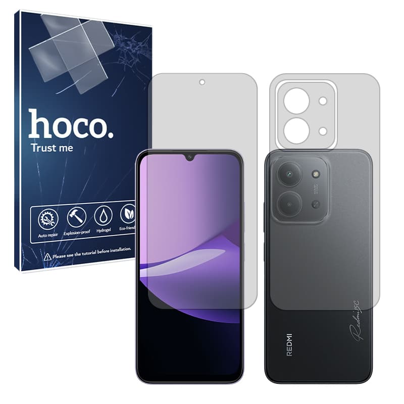 گلس صفحه نمایش و پشت گوشی شیائومی Redmi 15C 5G مدل مات برند هوکو