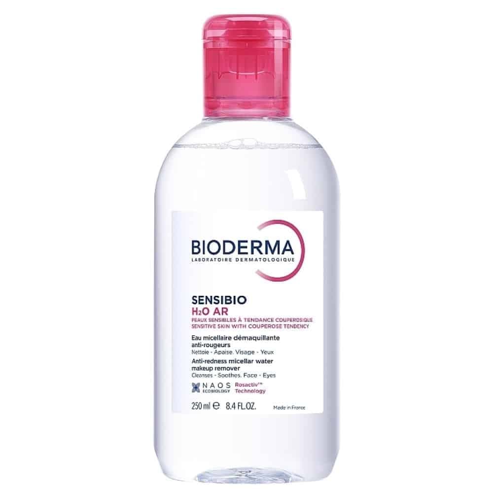 محلول میسلار ضد قرمزی پوست بایودرما مدل Sensibio H2O AR مناسب پوست حساس حجم 250 میل