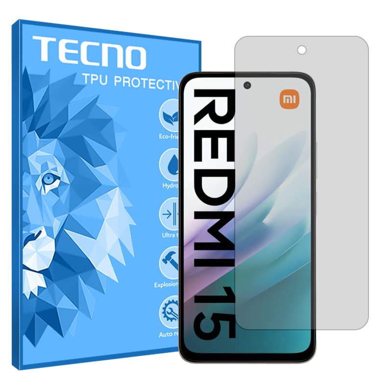 گلس شیائومی Redmi 15 4G مدل هیدروژلی مات برند تکنو
