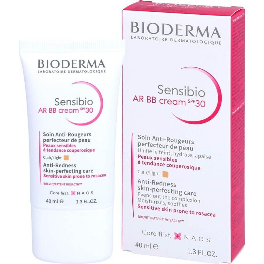 بی بی کرم ضدقرمزی و تسکین دهنده بایودرما مدل Sensibio AR با SPF30 رنگ روشن مناسب پوستهای حساس حجم 40 میل — تصویر ۲