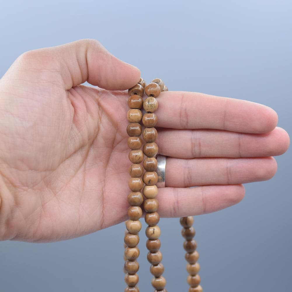 تسبیح چوبی کوک (نارجین) اصل 100 دانه «کد 54» — تصویر ۳