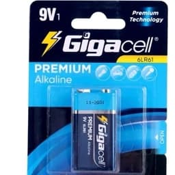 باطری کتابی گیگاسل Gigacell Premium Alkaline 9V کد 8758 — تصویر ۴
