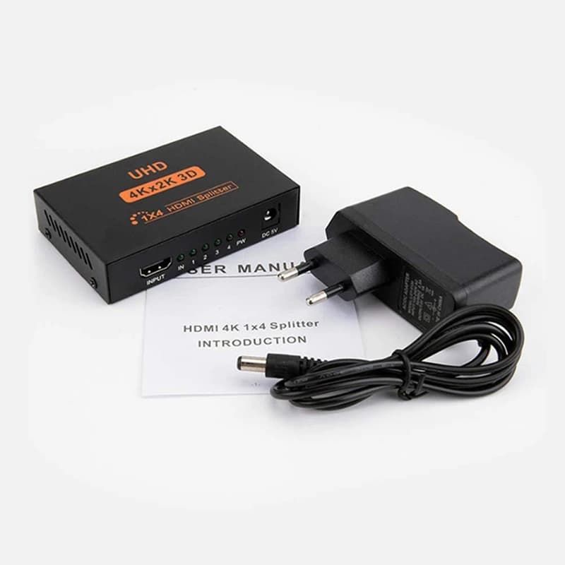 اسپلیتر 1 به 4 HDMI مدل UHD-HTS 4K اورجینال کد 8822 — تصویر ۵