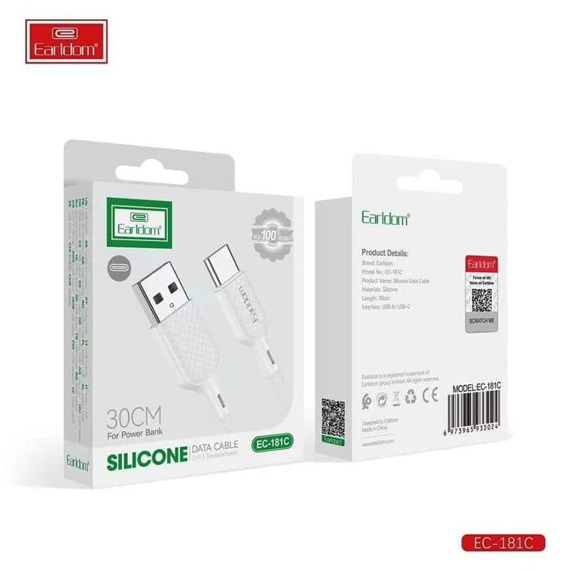 کابل کوتاه تایپ سی Earldom EC-181C 30cm کد 8810 — تصویر ۲