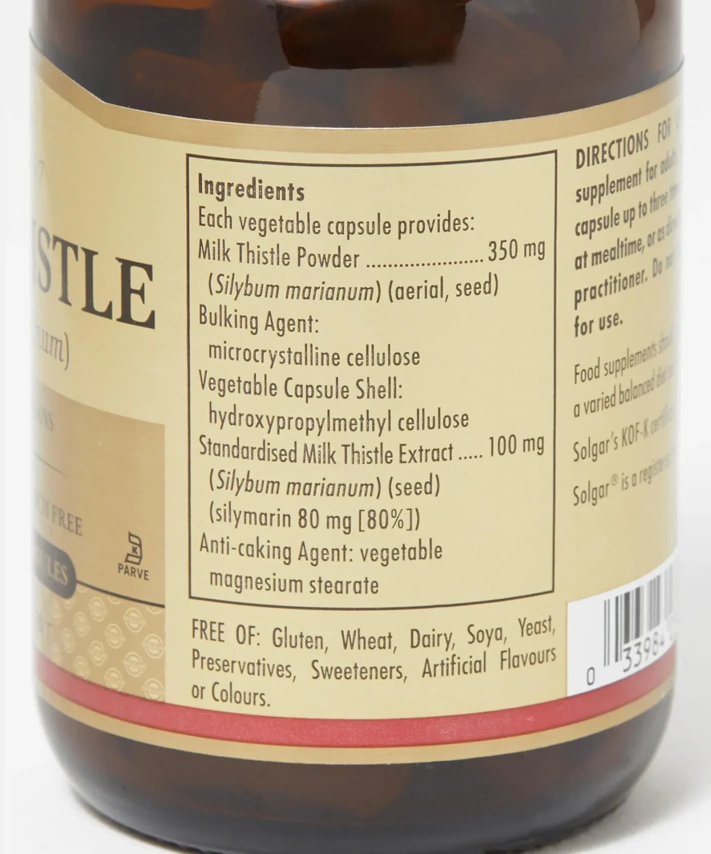 مکمل گیاهی مراقبت از کبد سولگار حاوی Milk Thistle بسته 50 عددی — تصویر ۳