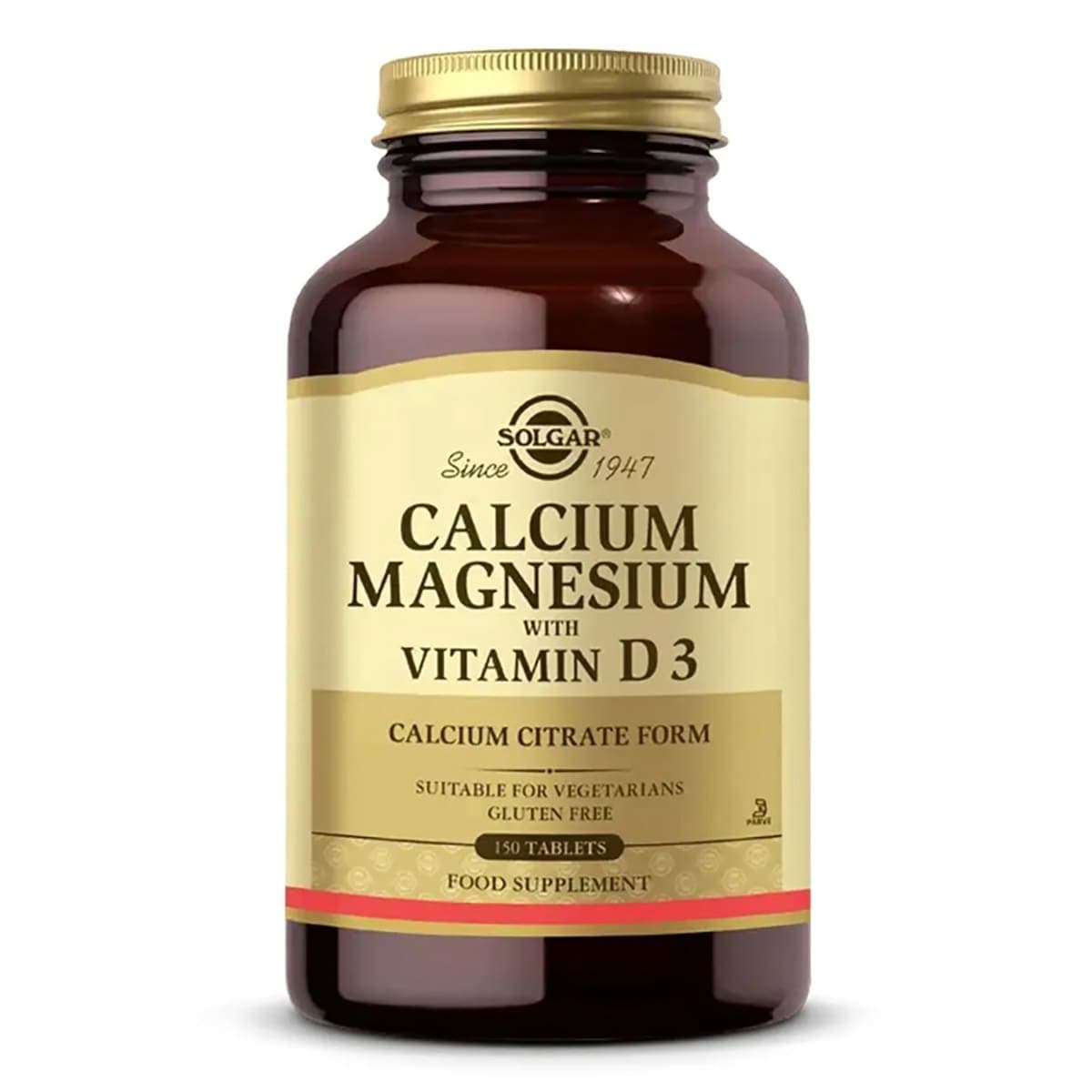 مکمل خوراکی کلسیم منیزیم ویتامین D3 سولگار بسته 150 عددی