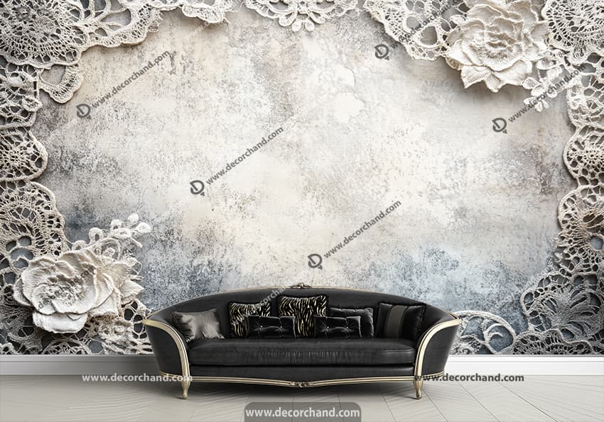 پوستر دیواری سه بعدی گچبری برای پذیرایی HQ-3117