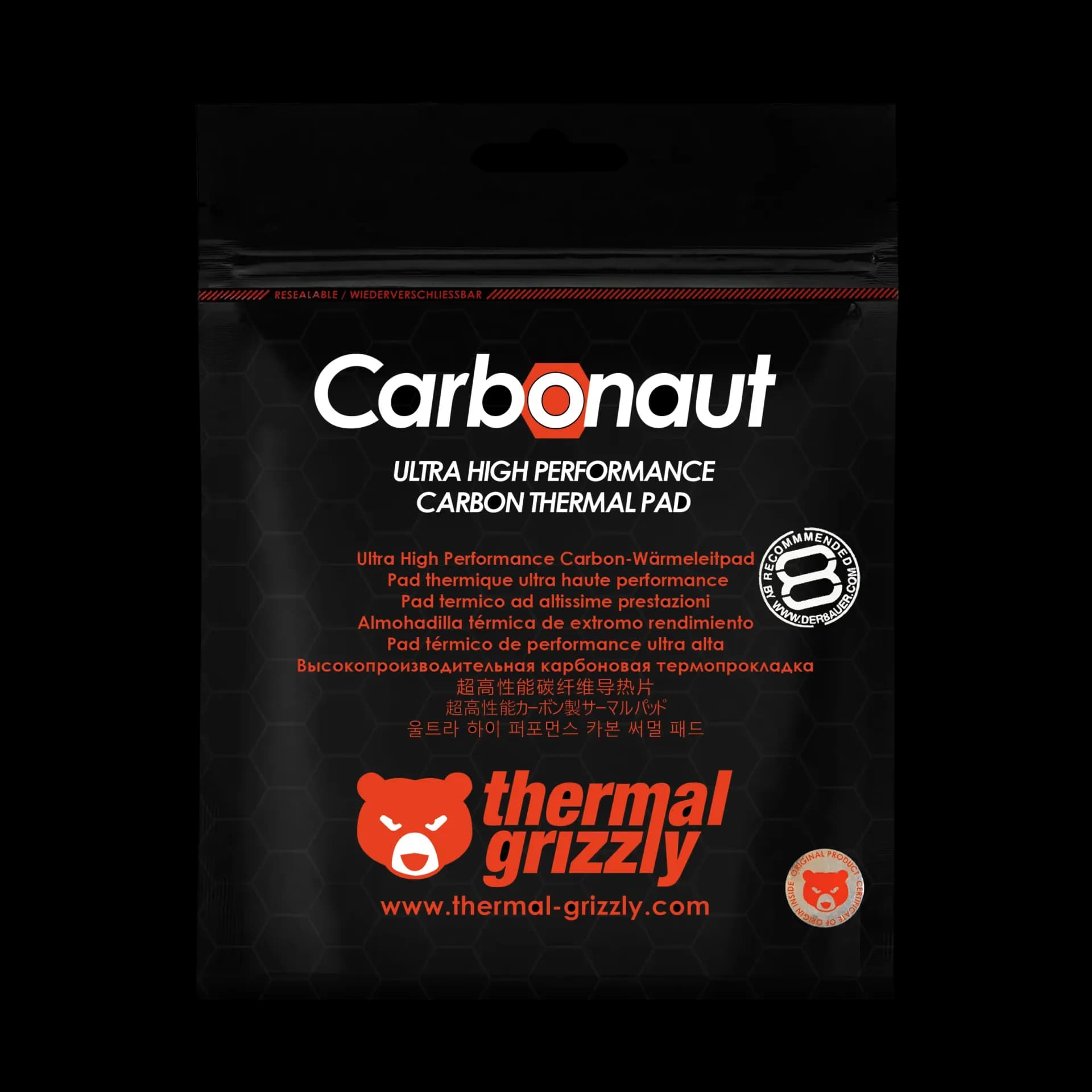 پد حرارتی کربنی ترمال گریزلی Carbonaut مدل TG-CA-32-32-02، ابعاد 32×32 میلی‌متر، ضخامت 0.2 میلی‌متر، 1 عدد — تصویر ۳