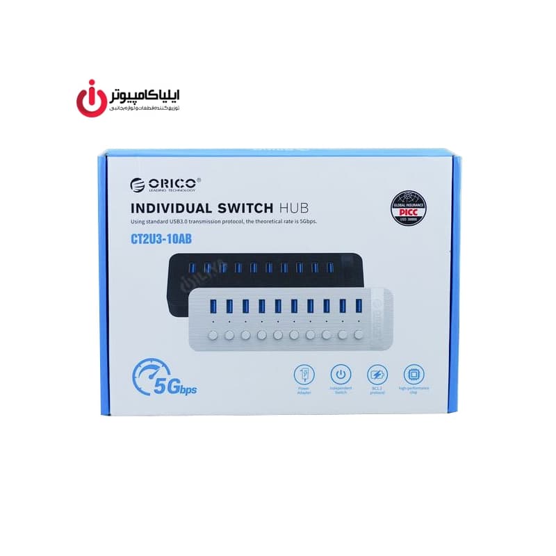 هاب USB3.0 ده پورت اوریکو مدل CT2U3-10AB — تصویر ۴