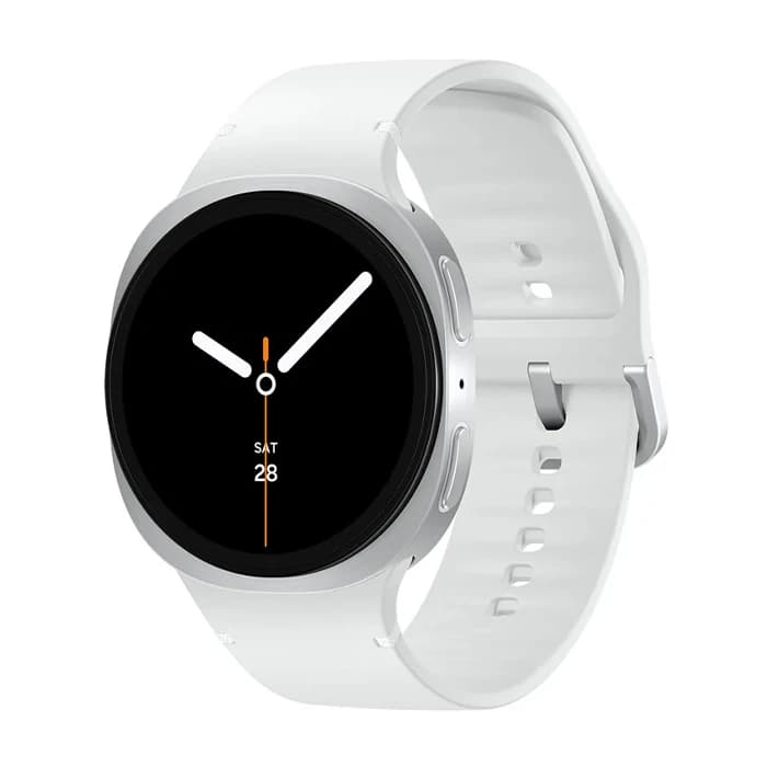 ساعت هوشمند 40 میلی‌متری SAMSUNG مدل Galaxy Watch 8 با بند پلاستیکی سفید
