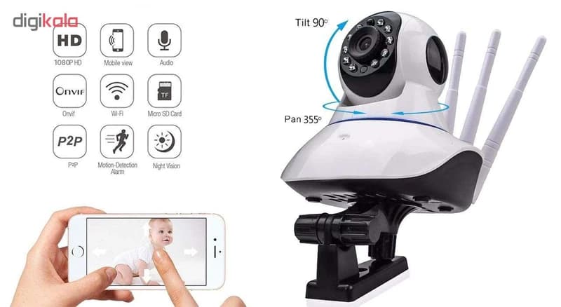 دوربین مداربسته تحت شبکه بی سیم مدل XP-219 کد k13511 — تصویر ۳