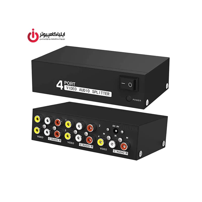 اسپلیتر 1 به 4 پورت RCA برند ونتولینک مدل AV-104