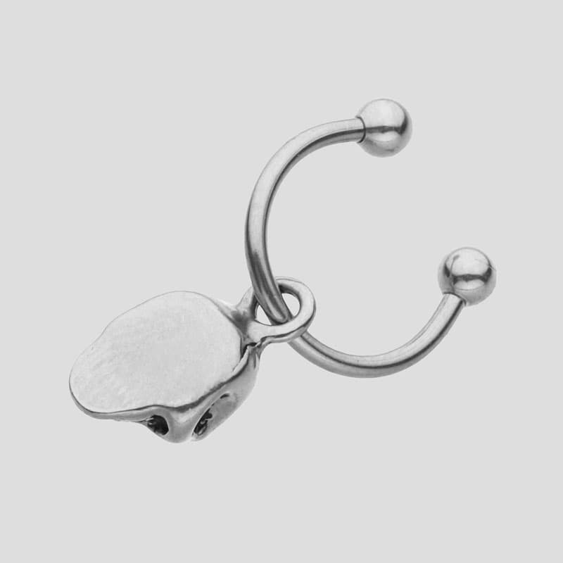 پیرسینگ طرح جمجمه متحرک مدل Half Circle کد Hsn-477d2 — تصویر ۳