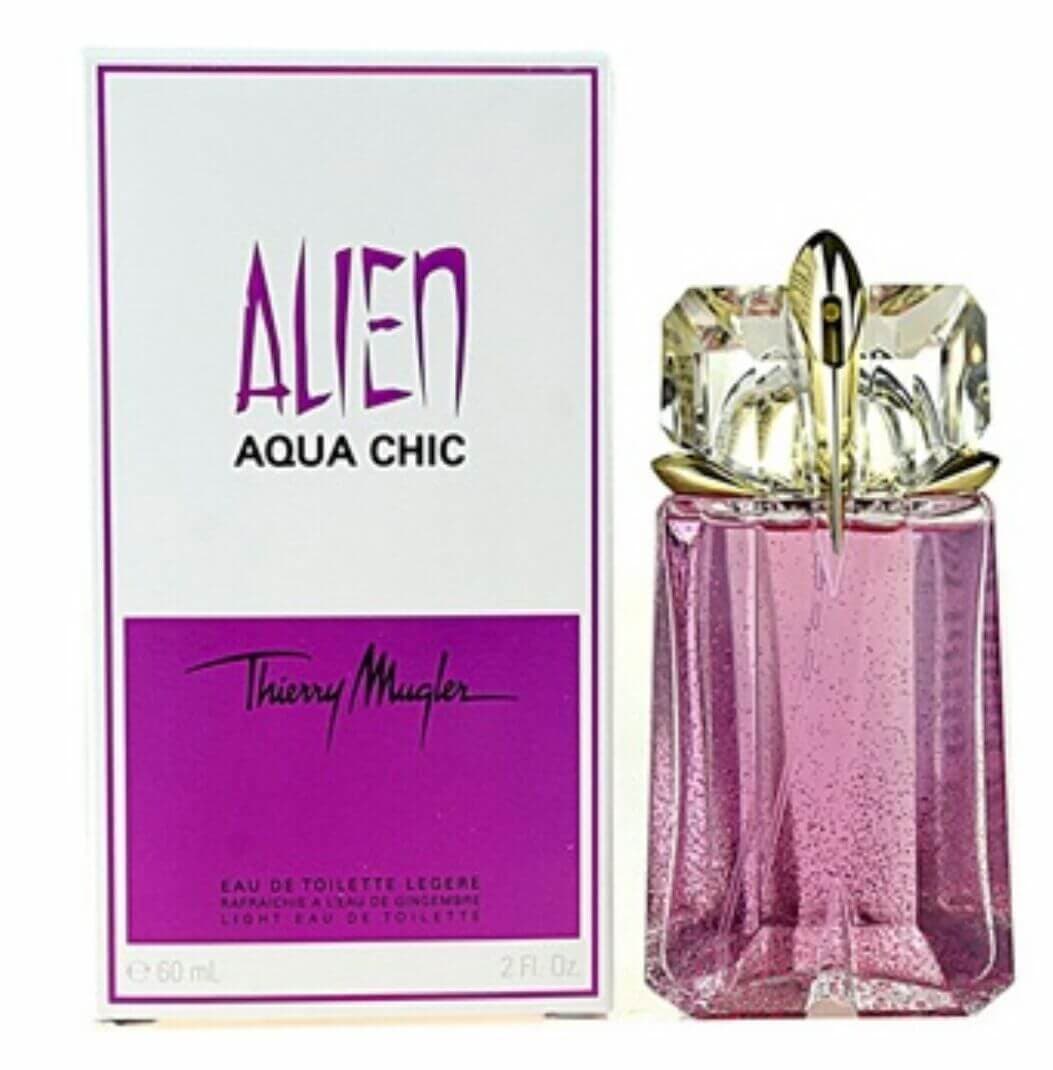عطر و ادکلن زنانه تیری موگلر الین آکوا شیک ادوتویلت THIERRY MUGLER ALIEN AQUA CHIC EDT FOR WOMEN