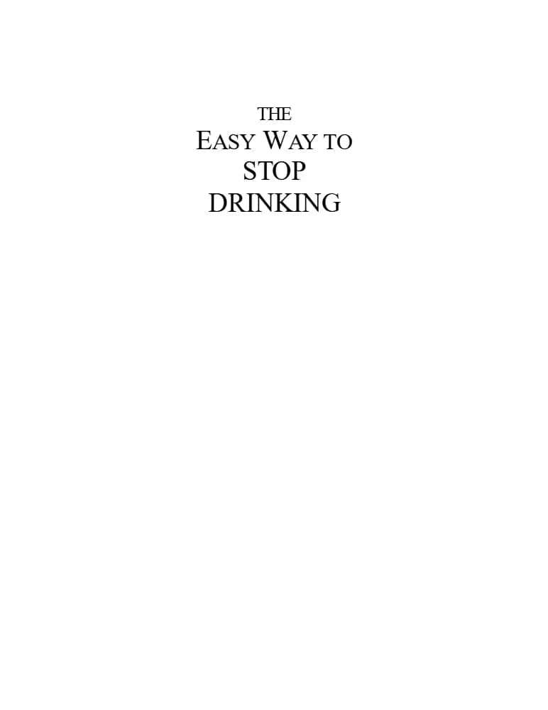 کتاب راه آسان برای توقف نوشیدن (The Easy Way to Stop Drinking) نسخه انگلیسی PDF | آلن کار