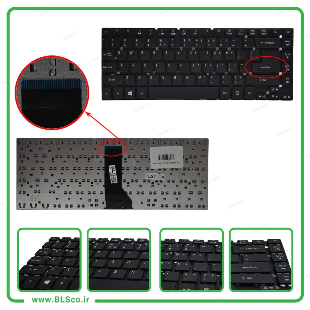 کیبورد لپ تاپ ایسر Acer Aspire E5-421