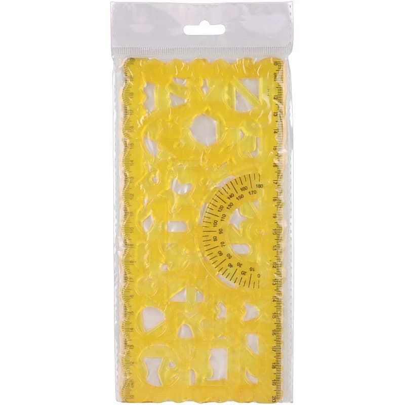 خط کش شابلون دار ژله ای 20cm کد 4 — تصویر ۲