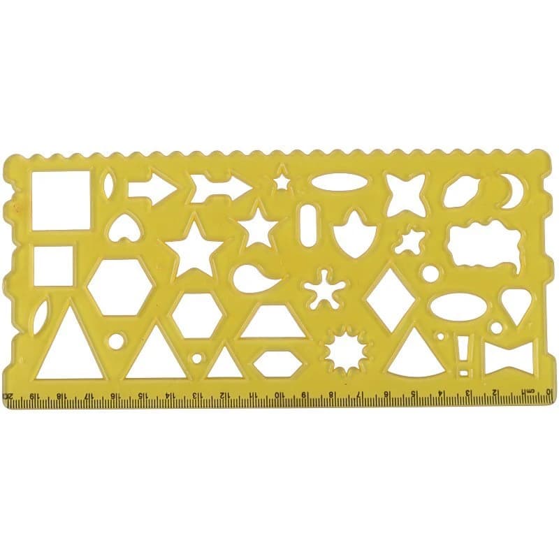 خط کش شابلون دار ژله ای 20cm کد 4 — تصویر ۳