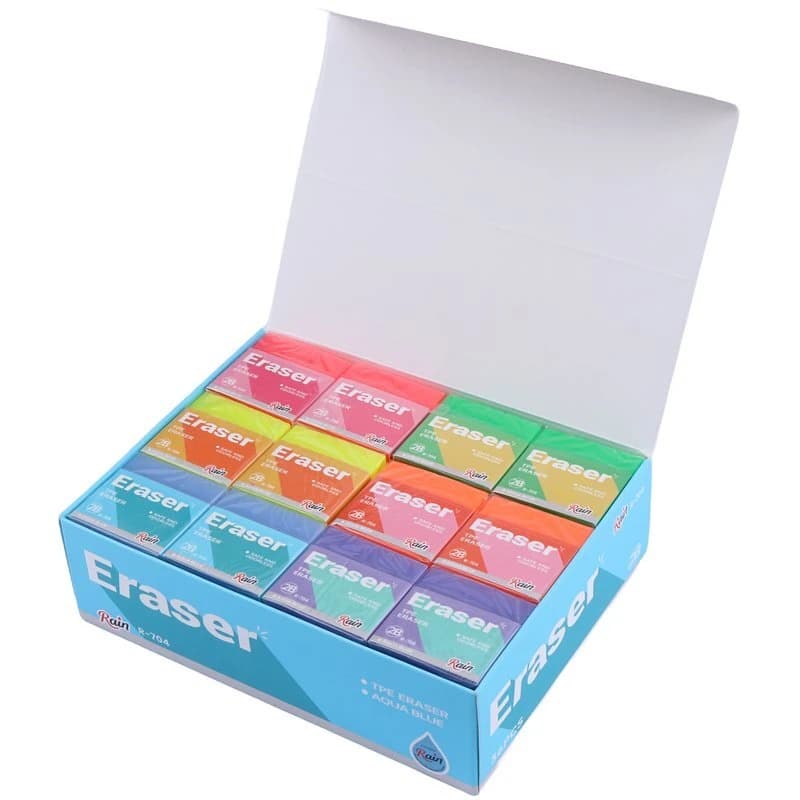 پاک کن رنگی رین R-704 بسته 36 عددی — تصویر ۳