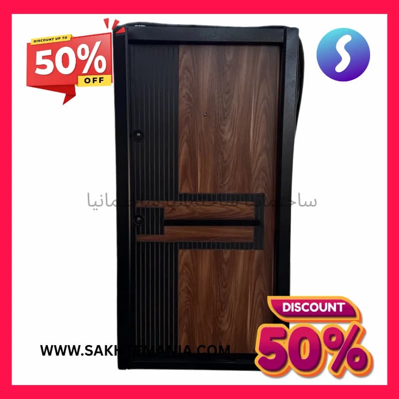 درب ضد سرقت مدرن چوبی مدل آیلین (رویه لمینوکس) کف ۱۴ | خرید درب ضد سرقت شیک از کارخانه ساختمانیا با بهترین قیمت + قیمت پخش + ارسال فوری — تصویر ۲