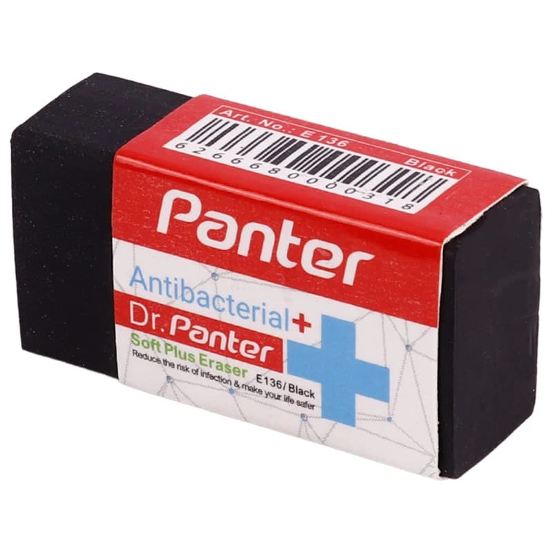 پاک کن پنتر Anti-Bacterial Soft Plus E136 بسته 30 عددی — تصویر ۵