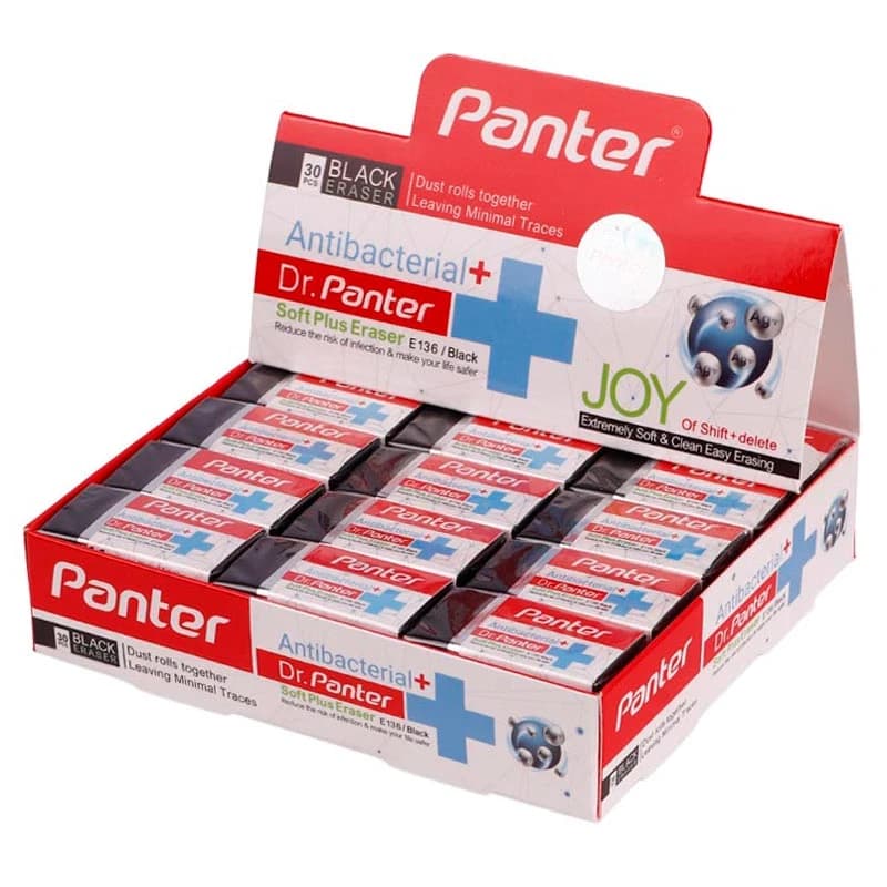 پاک کن پنتر Anti-Bacterial Soft Plus E136 بسته 30 عددی — تصویر ۲