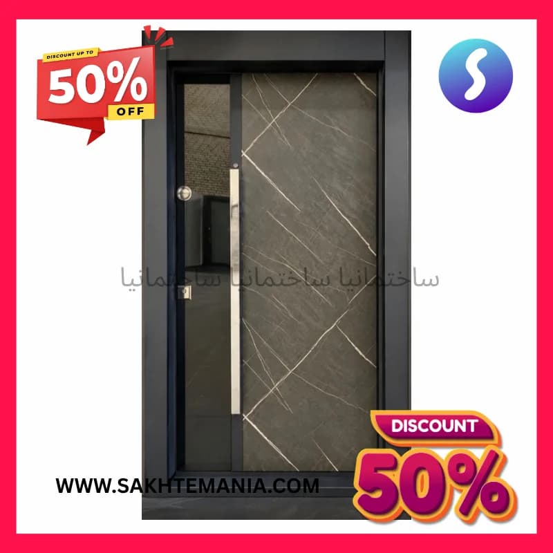 درب ضد سرقت مدل سنگ و شیشه | خرید درب ضد سرقت مدل سنگ و شیشه با گارانتی اصالت + تخفیف ویژه + قیمت پخش و عمده + ارسال فوری +کارخانه درب ضد سرقت تهران کرج اصفهان قم اراک قزوین رشت — تصویر ۲