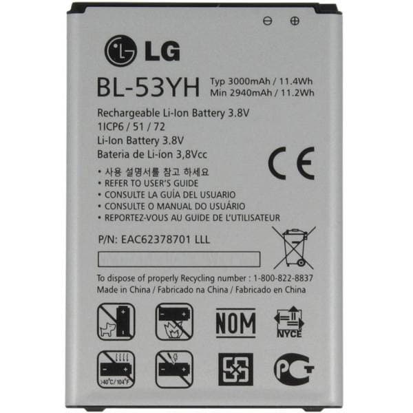 باتری موبایل مدل BL-53YH ظرفیت 3000 میلی آمپر ساعت مناسب برای گوشی ال جی G3