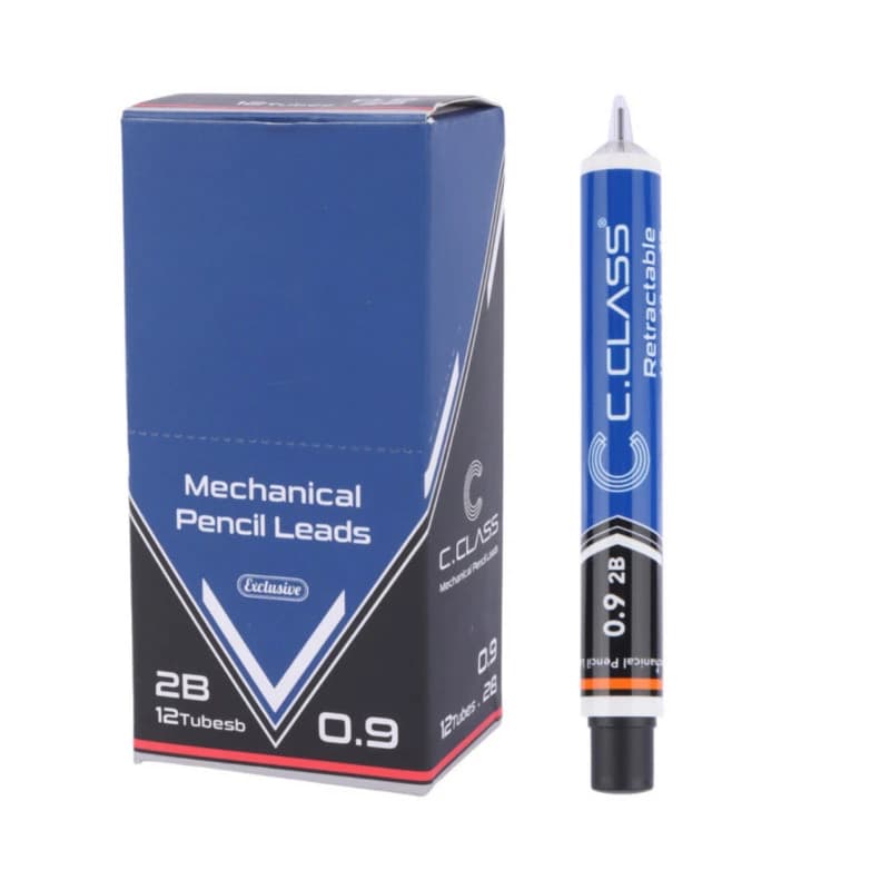 نوک مداد نوکی سی کلاس 0.9 میلی متر LT 1219-9 2B بسته 12 عددی